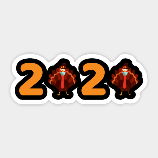 2020 Funny Thanksgiving Turky Sticker